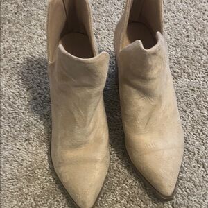 Elegant Cream Ankle Boots